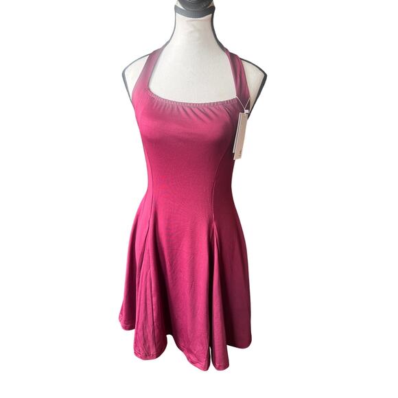 Small Burgendy summer dress. Polyester spandex mix. New w tags summer athletic - Picture 3 of 8
